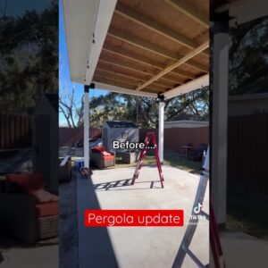 Pergola ceiling is now done! 🤌🏽🤌🏽 #orlando #sheshed #pergolas #homemade