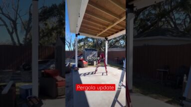 Pergola ceiling is now done! 🤌🏽🤌🏽 #orlando #sheshed #pergolas #homemade