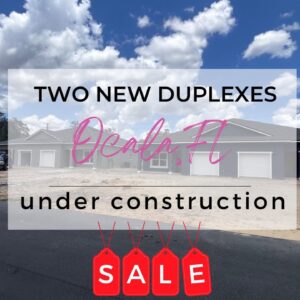 Income producing Duplexes in Ocala!! Under Construction!